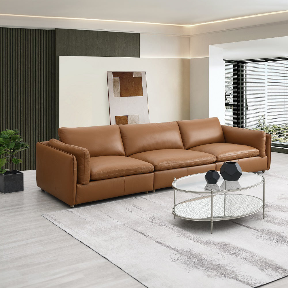 Sillón modular tapizado Brighton de 51" de largo con brazos de longitud media