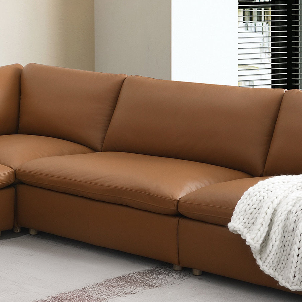 Sillón modular tapizado Brighton de 117 cm de largo, sin brazos