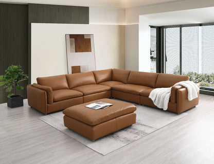 Sillón modular tapizado Brighton de 117 cm de largo, sin brazos