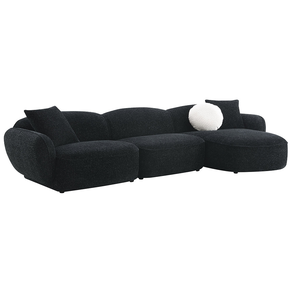 Lucifer Sectional Sofa w/3 Pillows