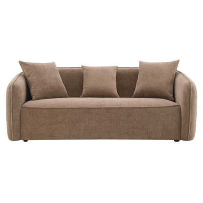 Keith Sofa w/3 Pillows - Brown Chenille