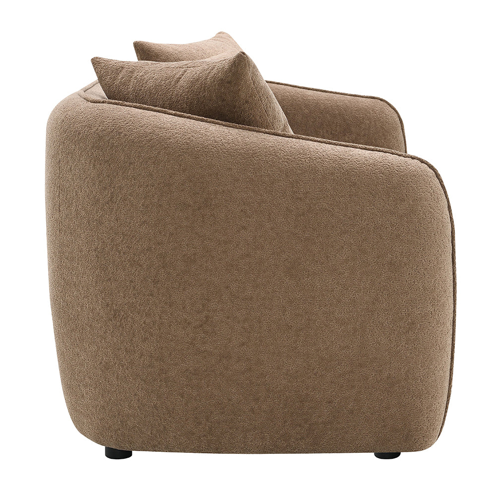 Keith Sofa w/3 Pillows - Brown Chenille