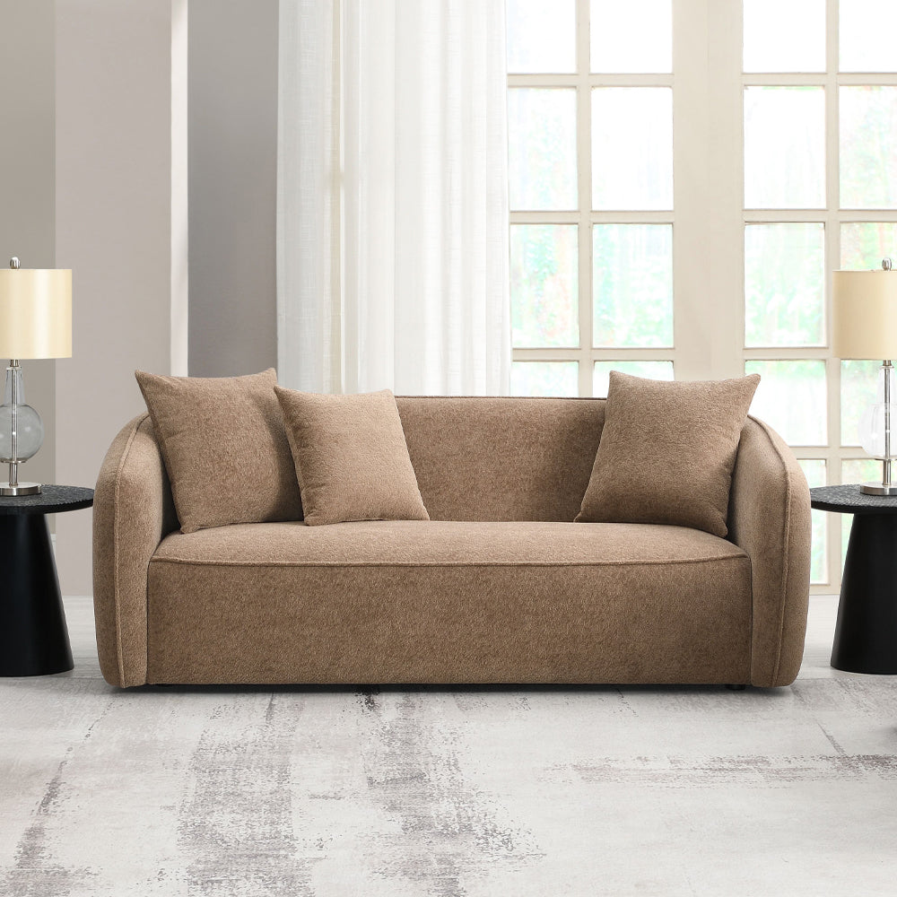 Keith Sofa w/3 Pillows - Brown Chenille