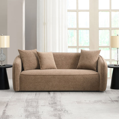 Keith Sofa w/3 Pillows - Brown Chenille