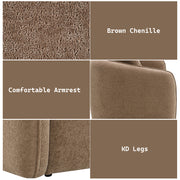 Keith Sofa w/3 Pillows - Brown Chenille