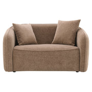 Keith Loveseat w/2 Pillows - Brown Chenille