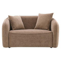 Keith Loveseat w/2 Pillows - Brown Chenille