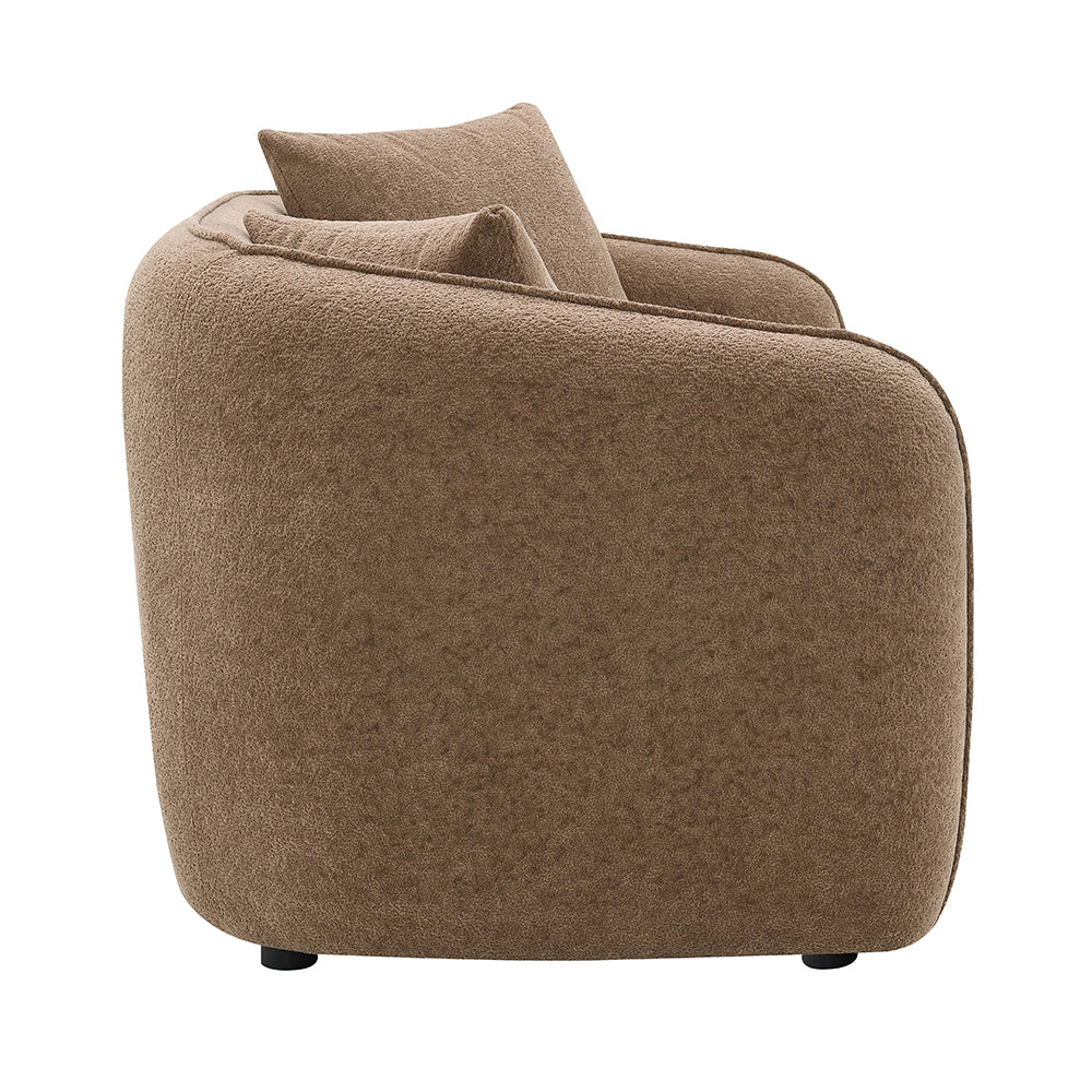 Keith Loveseat w/2 Pillows - Brown Chenille