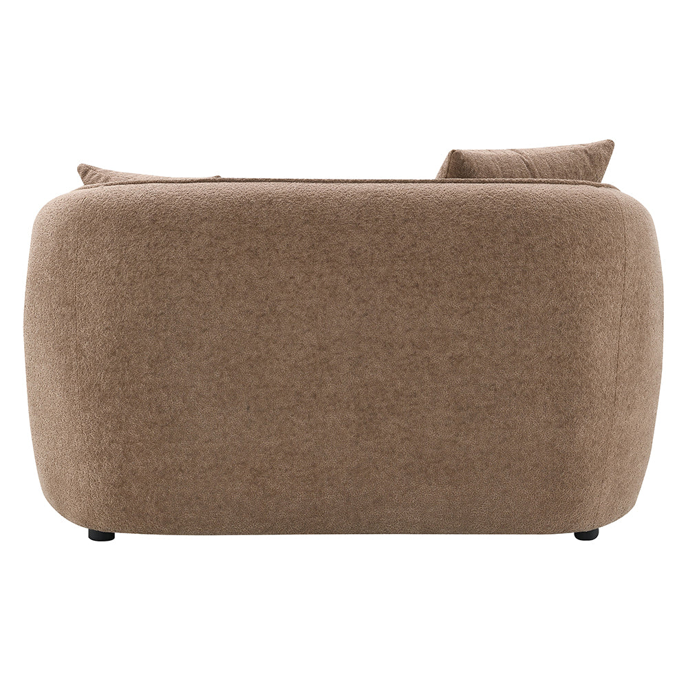 Keith Loveseat w/2 Pillows - Brown Chenille