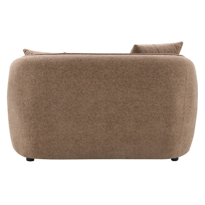 Keith Loveseat w/2 Pillows - Brown Chenille