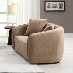 Keith Loveseat w/2 Pillows - Brown Chenille