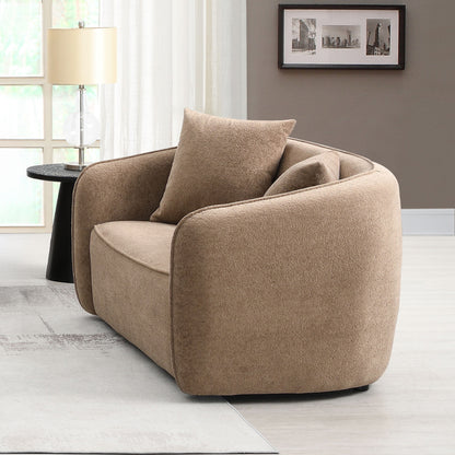 Keith Loveseat w/2 Pillows - Brown Chenille