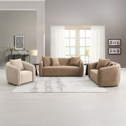 Keith Loveseat w/2 Pillows - Brown Chenille