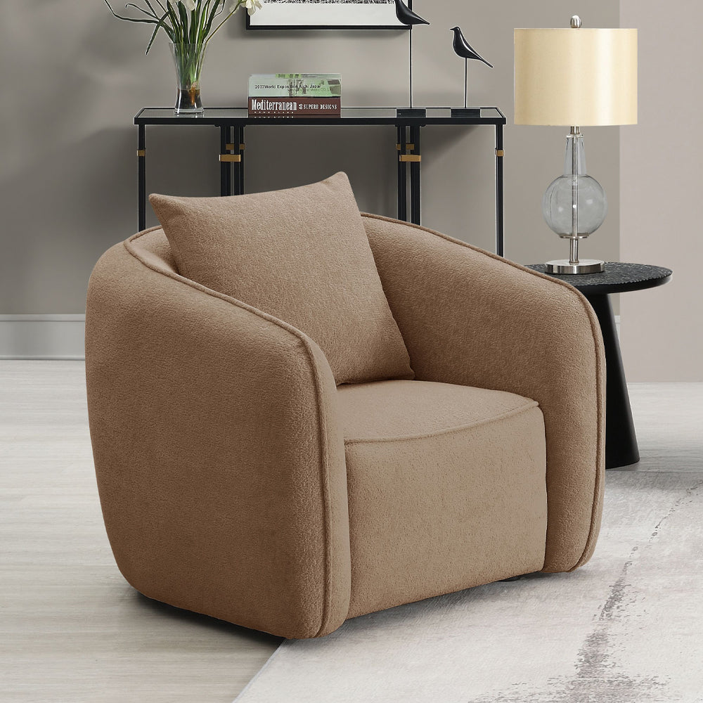 Keith Chair w/Pillow - Brown Chenille