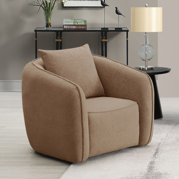 Keith Chair w/Pillow - Brown Chenille