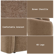 Keith Chair w/Pillow - Brown Chenille