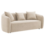 Keith Sofa w/3 Pillows - Beige Chenille