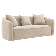 Keith Sofa w/3 Pillows - Beige Chenille