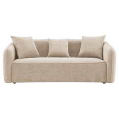 Keith Sofa w/3 Pillows - Beige Chenille