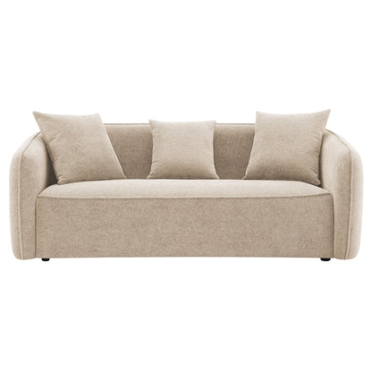 Keith Sofa w/3 Pillows - Beige Chenille