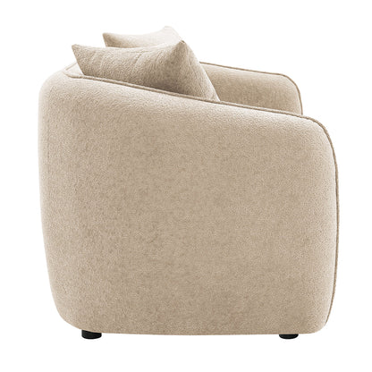 Keith Sofa w/3 Pillows - Beige Chenille