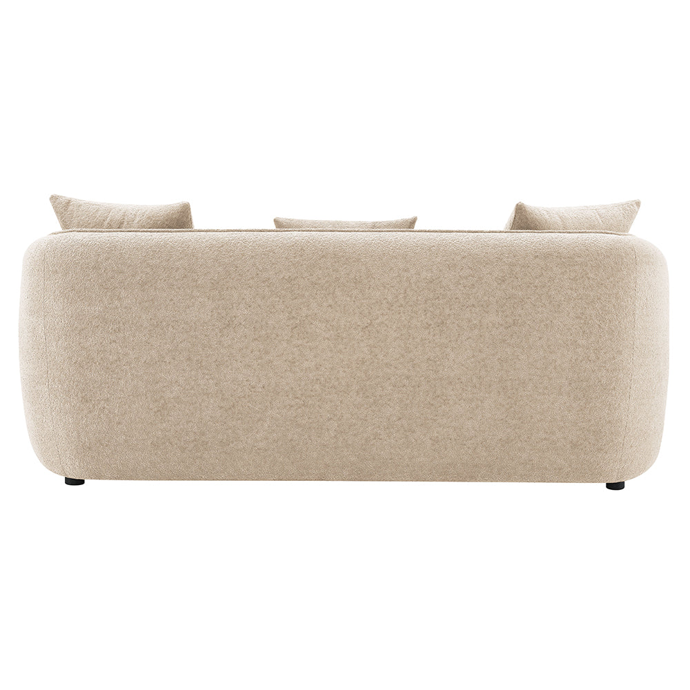 Keith Sofa w/3 Pillows - Beige Chenille