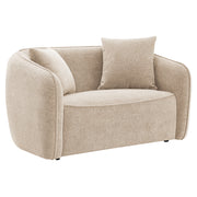 Keith Loveseat w/2 Pillows - Beige Chenille