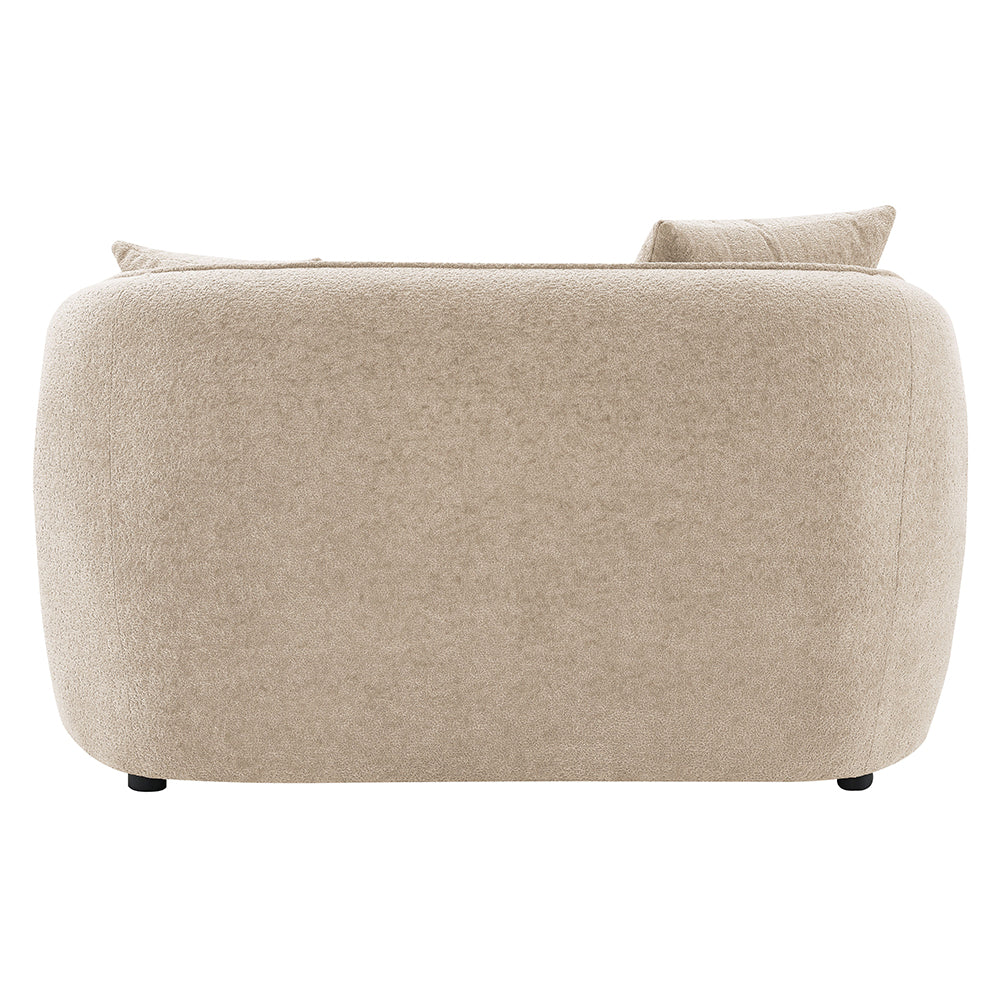 Keith Loveseat w/2 Pillows - Beige Chenille