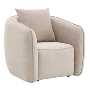 Keith Chair w/Pillow - Beige Chenille