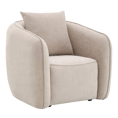 Keith Chair w/Pillow - Beige Chenille