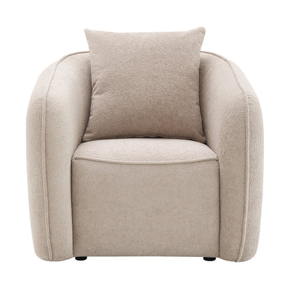 Keith Chair w/Pillow - Beige Chenille
