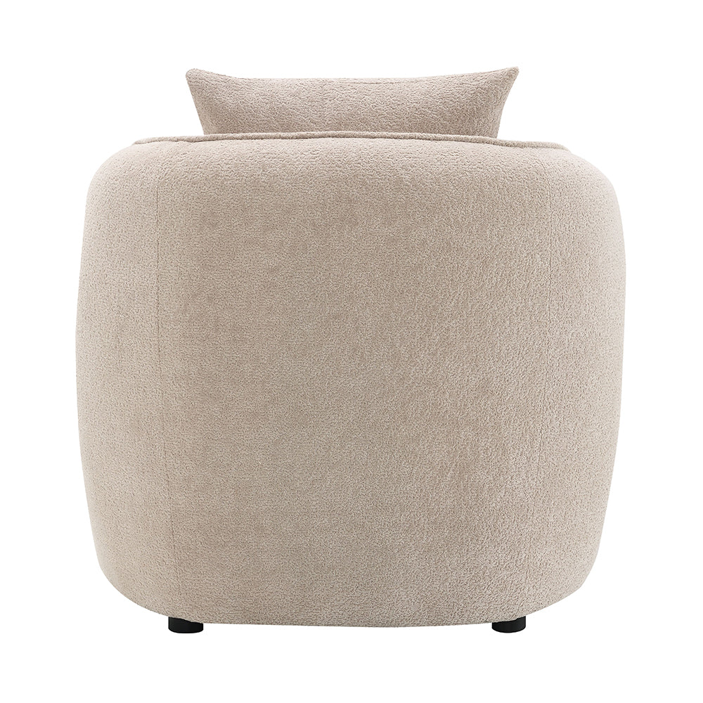 Keith Chair w/Pillow - Beige Chenille