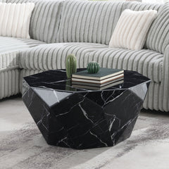 Dara Coffee Table - Glass Top & Black