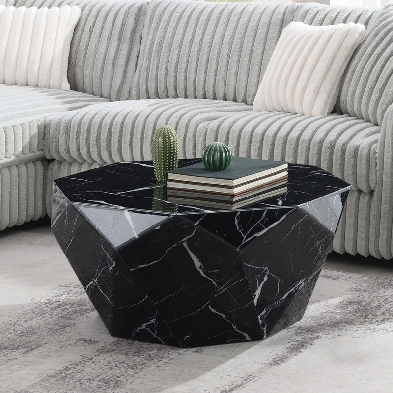 Dara Coffee Table - Glass Top & Black