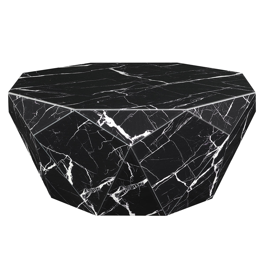 Dara Coffee Table - Glass Top & Black