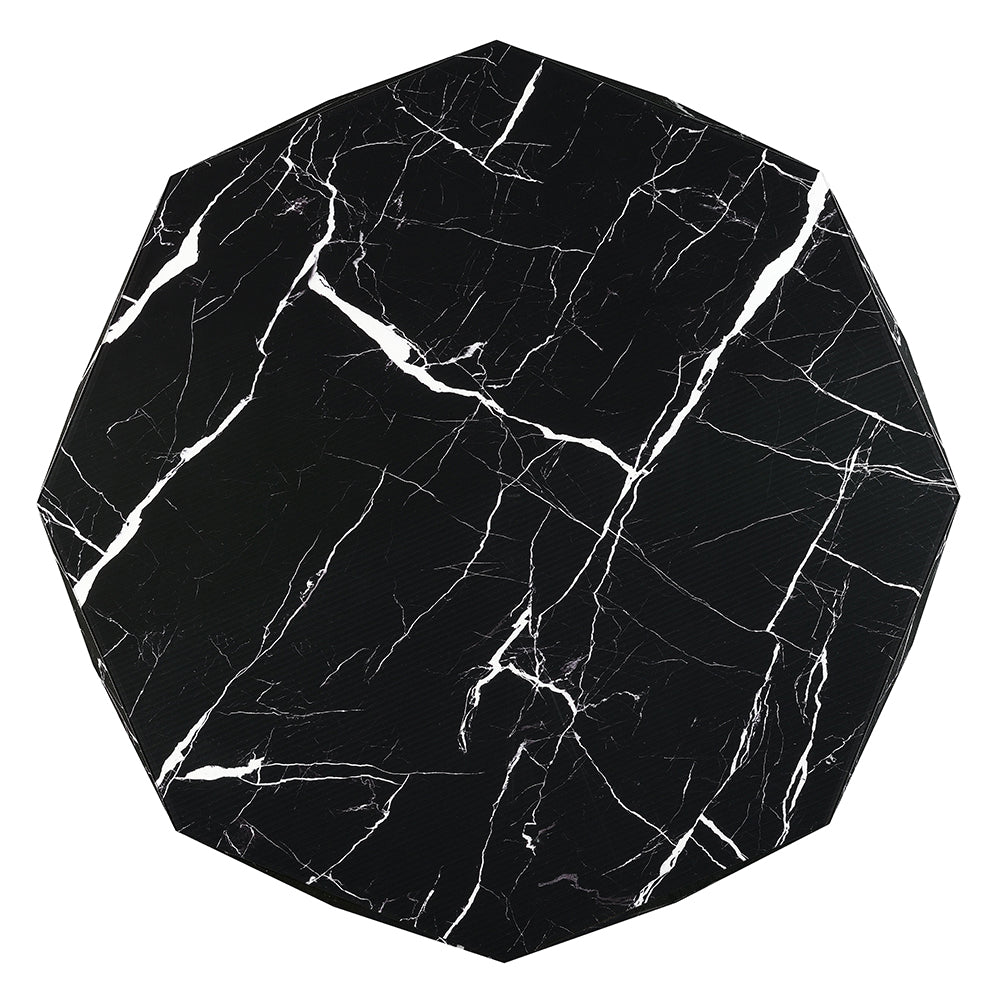Dara Coffee Table - Glass Top & Black