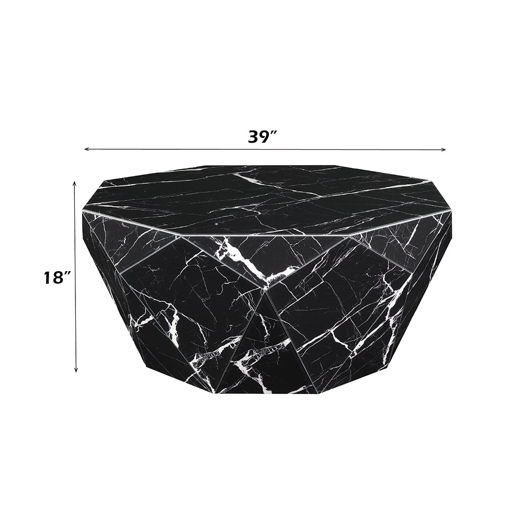 Dara Coffee Table - Glass Top & Black
