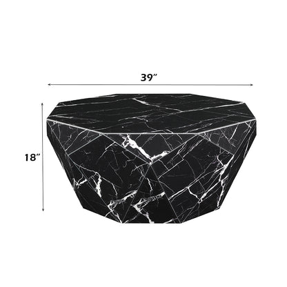 Dara Coffee Table - Glass Top & Black