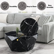 Dara Coffee Table - Glass Top & Black