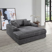 Chaise longue tapizada Hilde de 137 cm de largo con 2 almohadas
