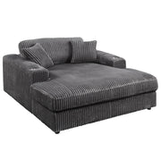 Chaise longue tapizada Hilde de 137 cm de largo con 2 almohadas