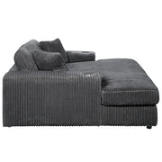 Chaise longue tapizada Hilde de 137 cm de largo con 2 almohadas