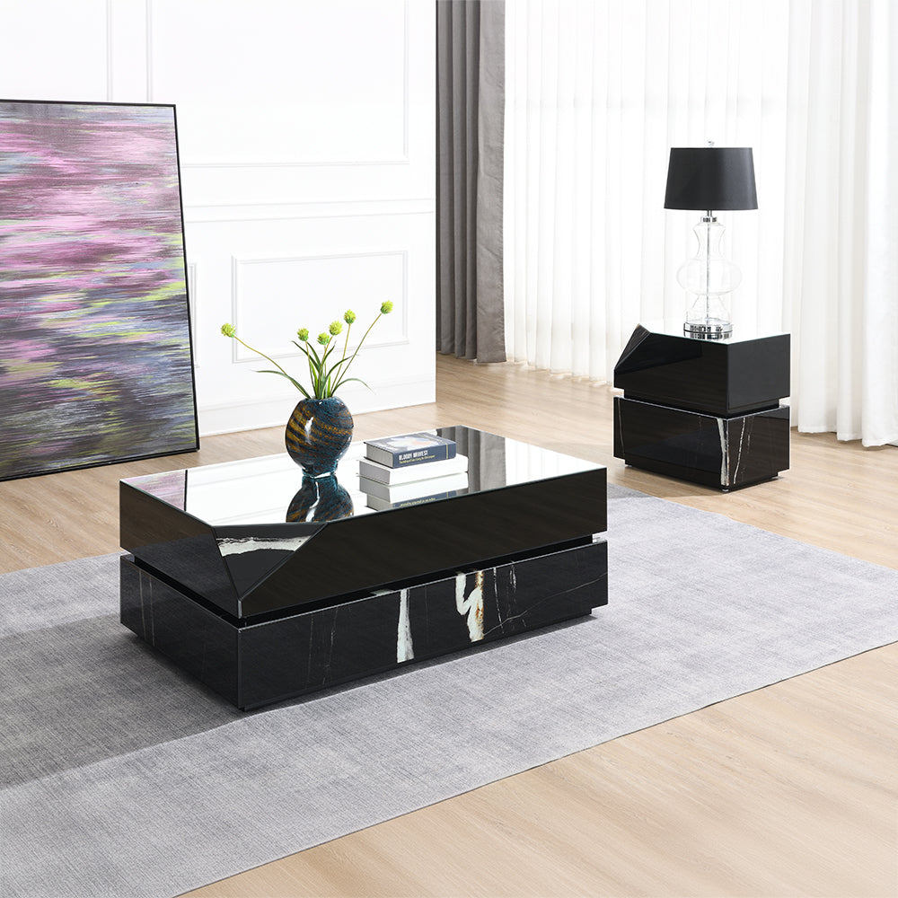 Mesa auxiliar rectangular Drisana de 24" de largo