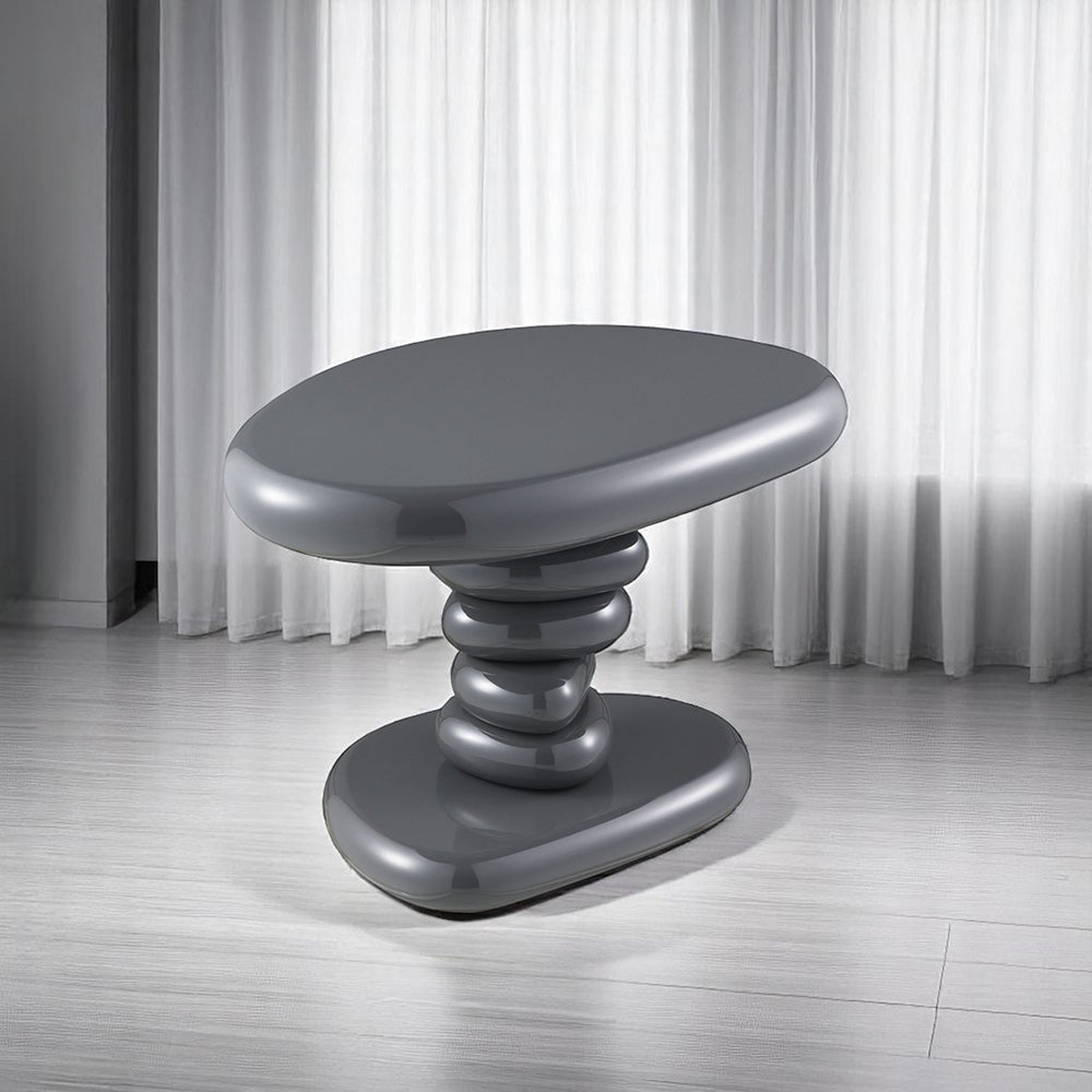 Charlene End Table - Gray High Gloss (22"W x 16"D x 15"H)