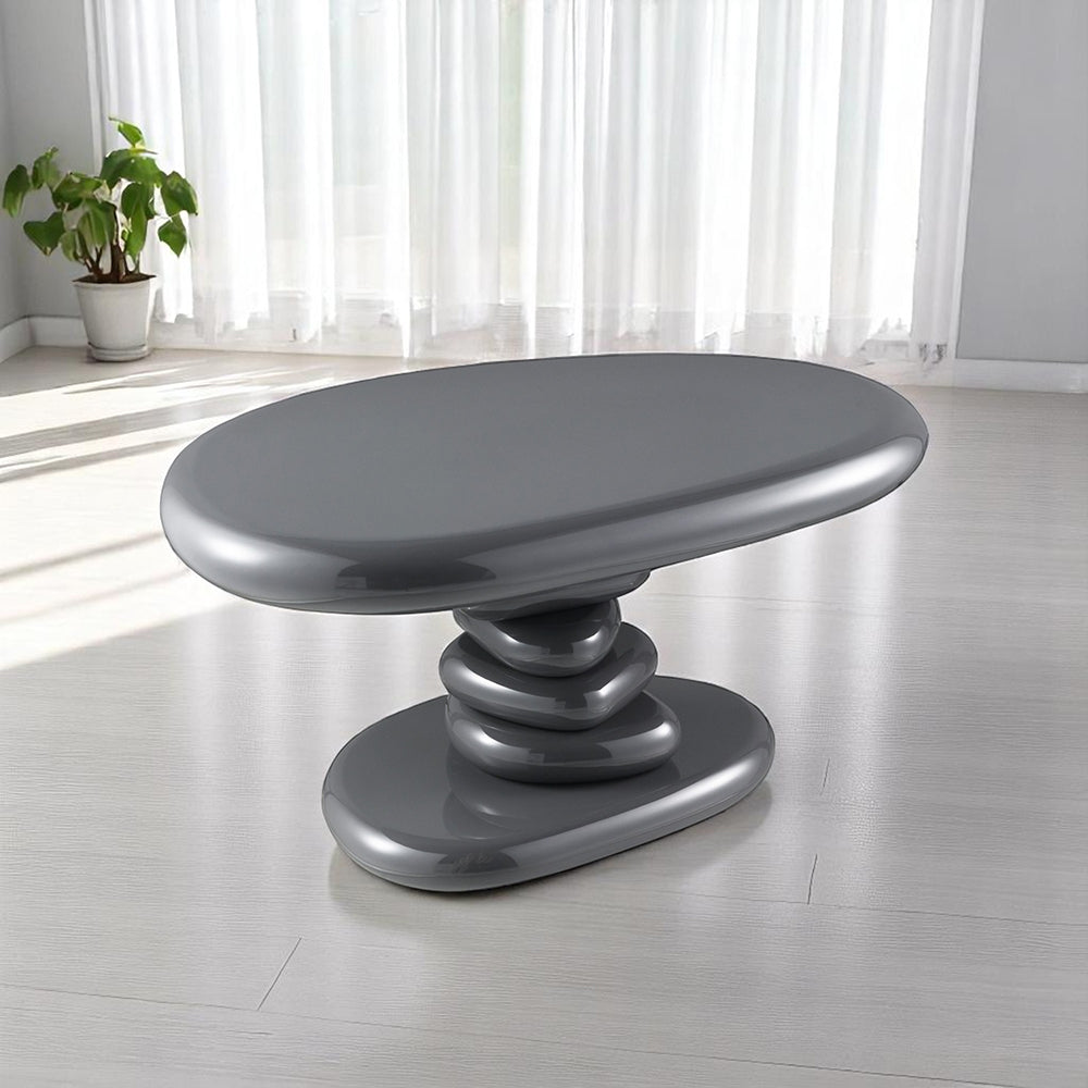 Charlene End Table - Gray High Gloss (30"W x 21"D x 15"H)