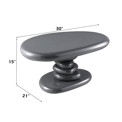 Charlene End Table - Gray High Gloss (30"W x 21"D x 15"H)