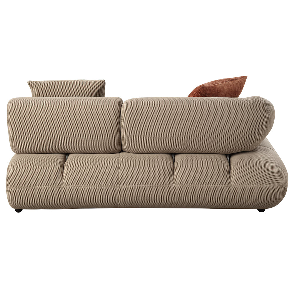 Carrick 139" Upholstered Sectional Sofa – Modern Comfort w/ 6 Pillows