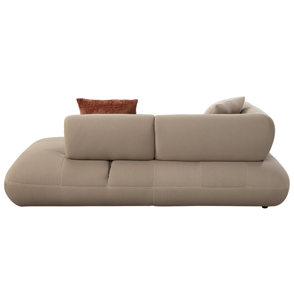 Carrick 139" Upholstered Sectional Sofa – Modern Comfort w/ 6 Pillows