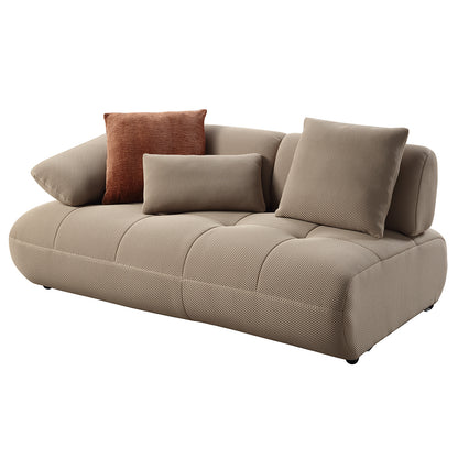 Carrick 139" Upholstered Sectional Sofa – Modern Comfort w/ 6 Pillows