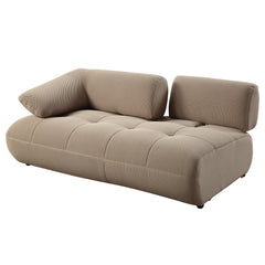 Carrick 139" Upholstered Sectional Sofa – Modern Comfort w/ 6 Pillows